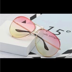 Oversized aviator sunglasses unisex